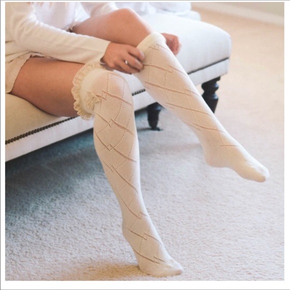 Accessories - Cream lace leg warmers.